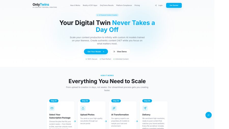 Vista previa del sitio web de OnlyTwins